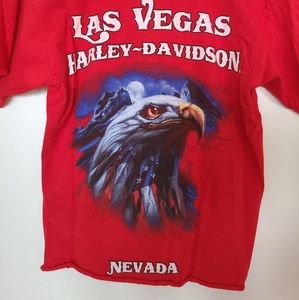 Harley Davidson - Las Vegas, Nevada Red Eagle T-Shirt- Size S